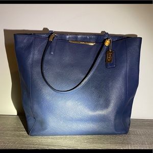 COACH | Blue Leather Tall Shoulder Bag!